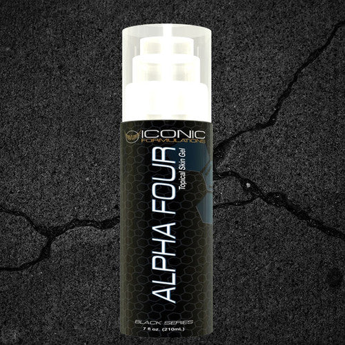 Iconic formulation Alpha Four pump bottle