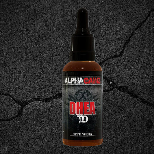 Alpha Gainz DHEA TD liquid bottle
